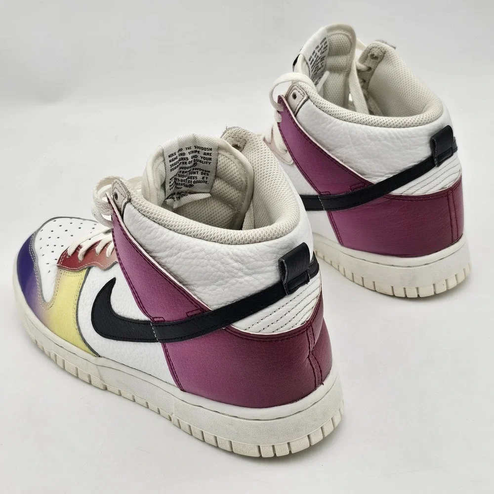 Nike Dunk High Womens 7.5 Multicolor Gradient FD0802-100 Athletic Sneakers - Picture 8 of 12